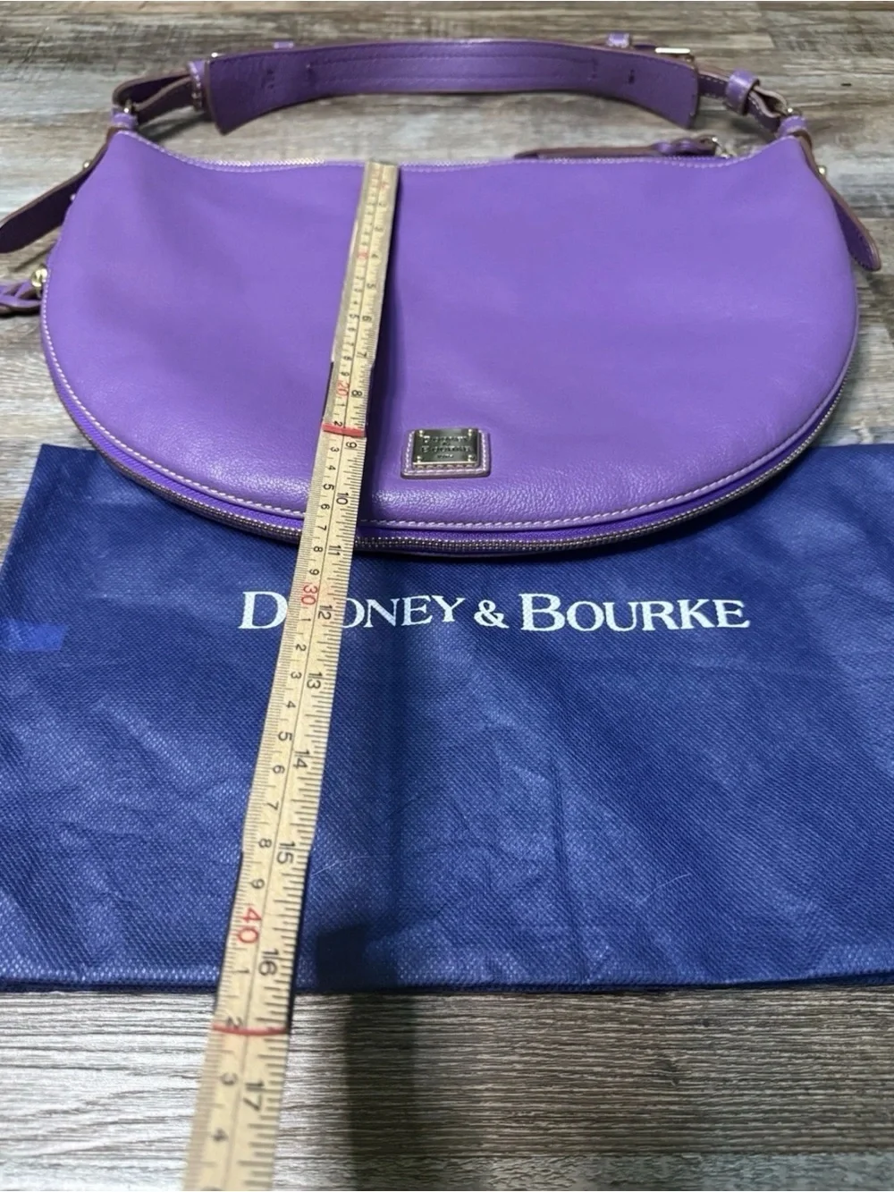 Dooney & Bourke Luna Purple Expandable Hobo Bag